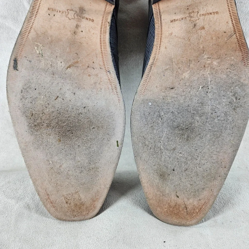 Stacy Adam Dress Shoes Mens 10.5 Gray Cow‎ Leather Double Monk Strap Cap Toe